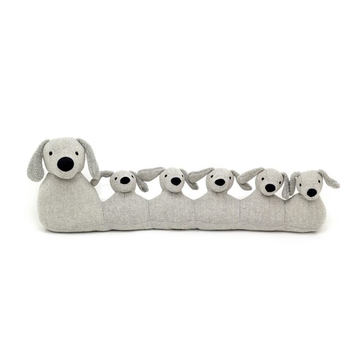 71cm grey dog draught excluder - grey,